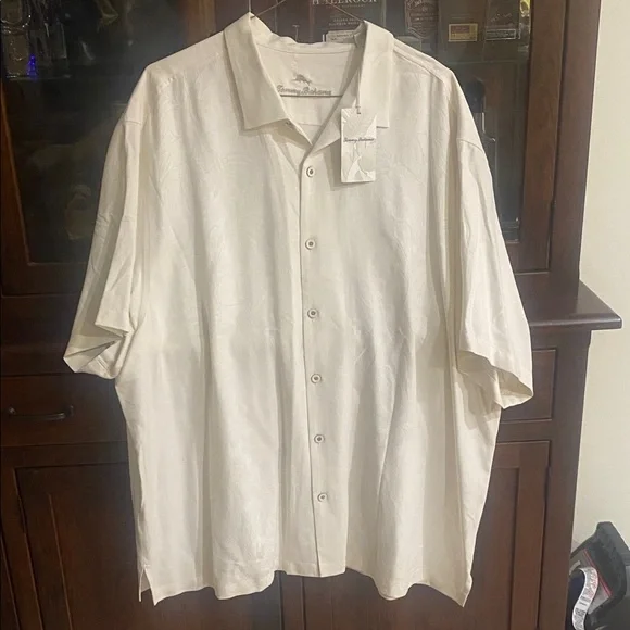 Tommy Bahama Men's Ivory Button Down Shirt - Picture 1 of 6